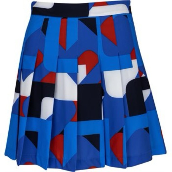 J. Lindeberg ADINA PRINT SKIRT BRILLIANT BLUE BIG BRIDGE - Picture 7 of 9